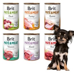 Brit Pate Meat MIX smaków 24 x 400g puszki dla psa