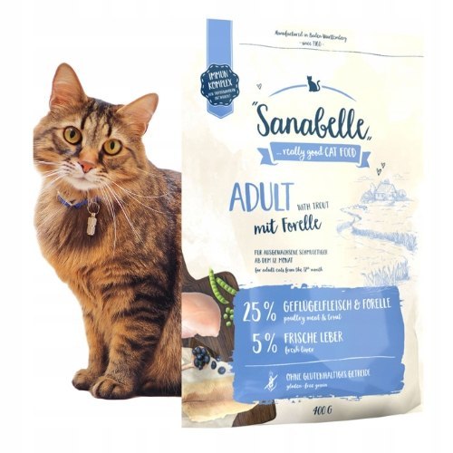 Sanabelle Adult z pstrągiem 10kg karma dla kota