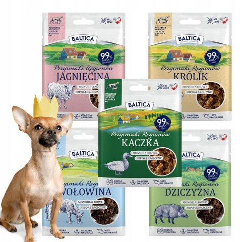 Baltica SMACZKI PÓŁMIĘKKIE DLA PSA mega zestaw 5x30g