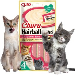 INABA CAT CHURU HAIRBALL CHICKEN 4x14g (56g)