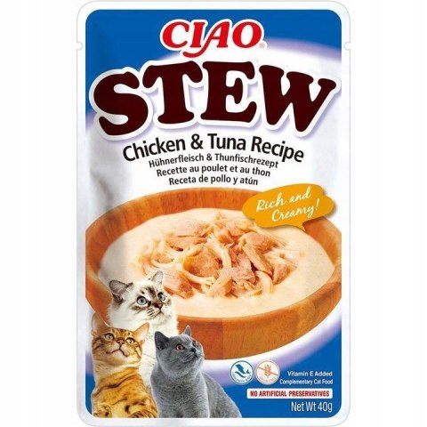 INABA CAT CIAO STEW CHICKEN & TUNA 40g kurczak tuńczyk