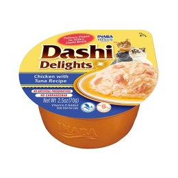 Inaba Cat Dashi Delights, kurczak z serem tuńczykiem, 6x70 g MIX SMAKÓW