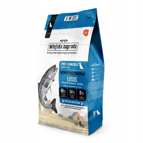 Wiejska Zagroda ŁOSOŚ Karma sucha dla psa MONOBIAŁKOWA PROTEIN 2kg