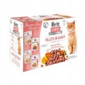 ZESTAW 4 BOXY Brit Care Cat FG Flavour GRAVY & STERILIZED Box POUCH 12x85g