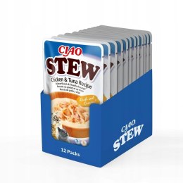 Zestaw 10x40g INABA CAT CIAO STEW CHICKEN & TUNA kurczak tuńczyk