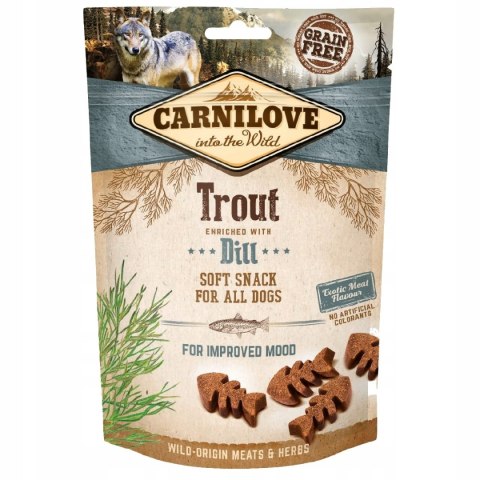 Kopia - Przysmaki Rybka dla alergika Carnilove pstrąg z koperkiem 10X200g d