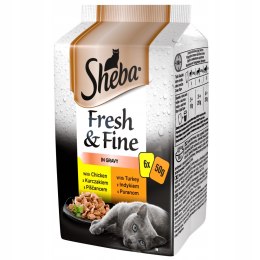SHEBA MINI DANIA DROBIOWE W SOSIE 6X50G