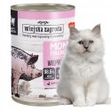 Wiejska Zagroda monobiałkowa kot PUSZKI dla kota mix SMAKÓW 12x400g KACZKA