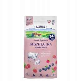 BALTICA sucha karma dla psa Jagnięcina królik M/L 3kg ŚREDNIE DUŻE RASY