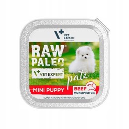 Raw Paleo Pate Mini BEEF Puppy alu tray tacka 150g dla szczeniąt