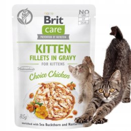 BRIT CARE FILLETS IN GRAVY KITTEN CHOICE CHICKEN 85g saszetka