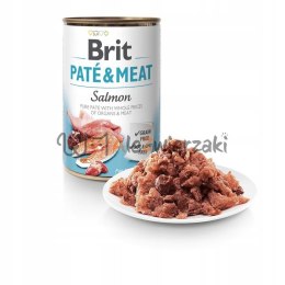 BRIT PATE MEAT SALMON MOKRA KARMA DLA PSA Z ŁOSOSIEM PUSZKA 400G