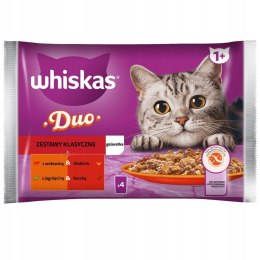 WHISKAS KLASYCZNE SMAKI W GALARETCE KARMA 4x85g