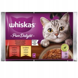 WHISKAS PURE DELIGHT MOKRA KARMA DLA KOTA 4X85 G