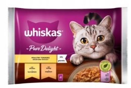 WHISKAS Pure Delights z wołowiną z kurczakiem MIX SMAKÓW 4X85G 340G