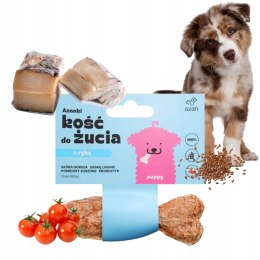 Azanki Kość do żucia MINI ze skóry jelenia z królikiem, dziką różą 10cm