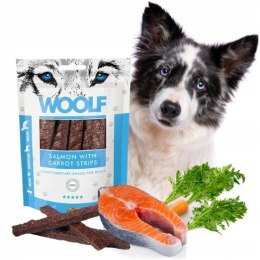 WOOLF SALMON WITH CARROT STRIPS 100G SMACZKI Z ŁOSOSIA I MARCHEWKI
