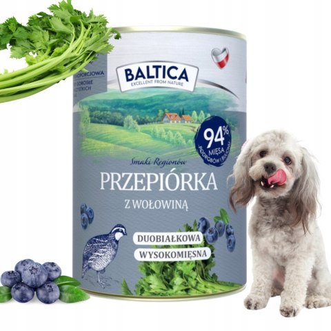 BALTICA PUSZKA Karma mokra Przepiórka z wołowina 400G duoproteinowa