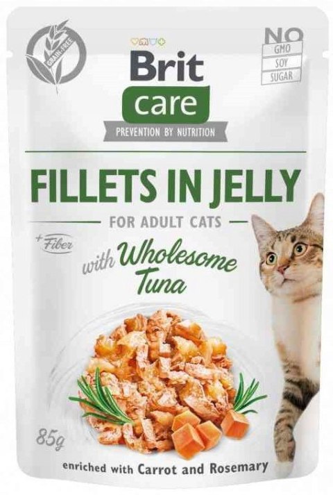 BRIT CARE FILLETS IN JELLY WHOLESOME TUNA saszetka 85g