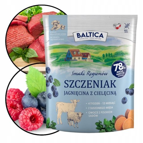Baltica Szczeniak Jagnięcina z cielęciną dla szczeniąt wszystkich ras 1kg