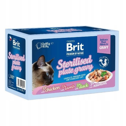 Brit Premium Cat Gravy Sterilised Plate 12 x 85g