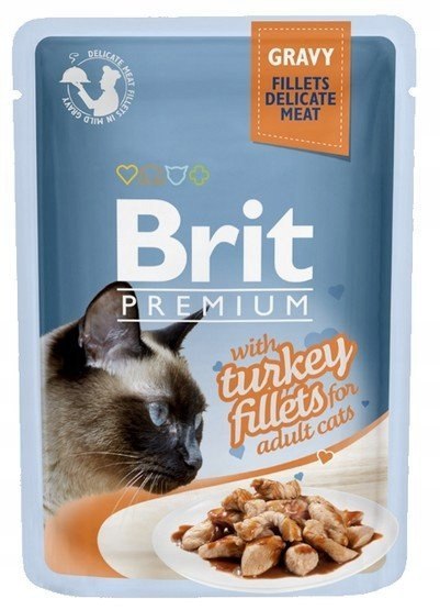 Brit Premium Cat Turkey fillets in gravy 85g indyk