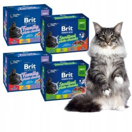 Brit Saszetki dla Kota Family Plate 4x Box Sterile i Chunkies