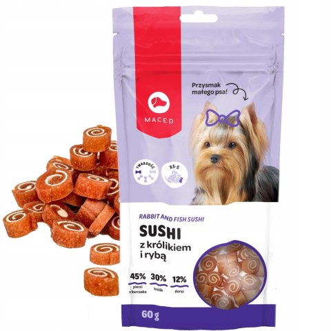 MACED YI SUSHI Z KRÓLIKIEM I RYBĄ 60G