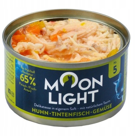 MOONLIGHT DINNER Nr5 PUSZKA DLA KOTA KURCZAK KAŁAMARNICE MARCHEW DYNIA 80g