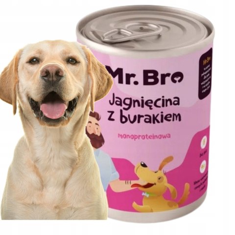 Mokra karma Mr. Bro JAGNIĘCINA z burakiem 400g