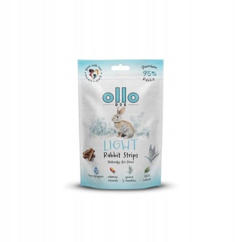 Ollo - Air Dried - Light Rabbit Strips 80g - Królik - Przysmaki funkcyjne d
