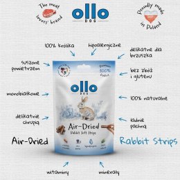 Ollo Air Dried Rabbit Strips Suszone miękkie paski ze KRÓLIKA dla psa 80g