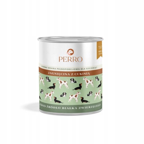 PERRO Junior Jagnięcina z Cukinią 800g karma dla szczeniąt