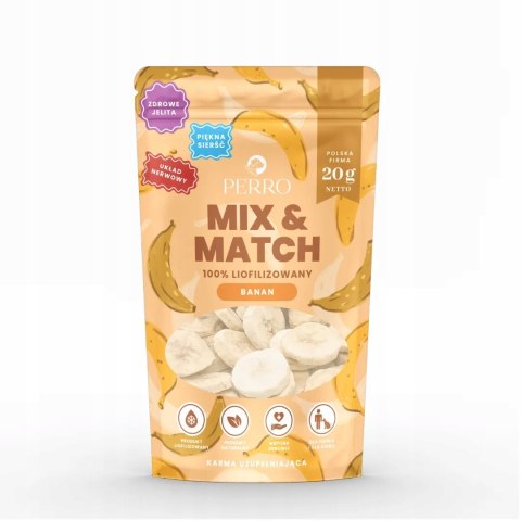 PERRO MIX & MATCH Banan przysmaki liofilizowane 20g