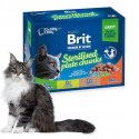Pakiet Brit Sterilised Plate Chunks Cat Pouches 12