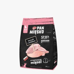 Pan Mięsko Kurczak z królikiem kociak 400g karma sucha
