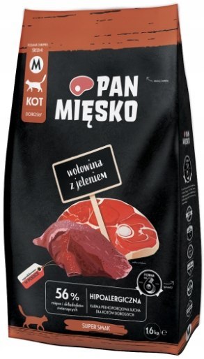 Pan Miesko WOŁOWINA Z JELENIEM 1,6 KG KARMA DLA KOTA