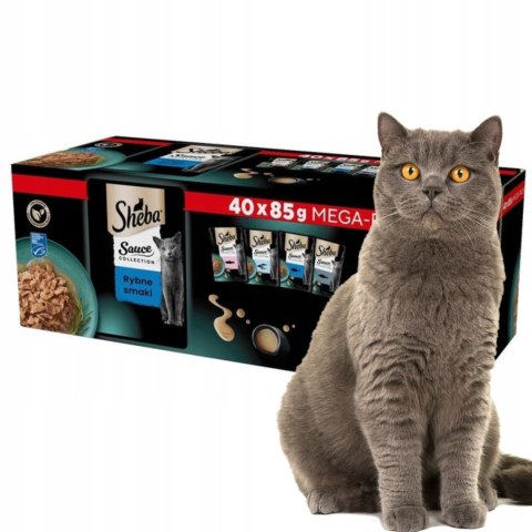 Sheba Sauce Collection Rybne Smaki Saszetki Mokra Karma Dla Kota 40x85g