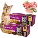 WHISKAS saszetki 2 x 85gx40 Pure Delight DROBIOWE FRYKASY w galarecie