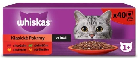 Whiskas 80x85 g Klasyczne Posiłki 2 boxy