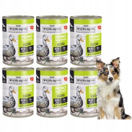 Wiejska Zagroda Karma mokra dla psa Monobiałkowa Kaczka (dorosły) 6x400g