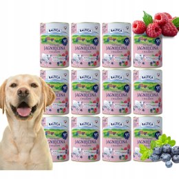 BALTICA 12x400g Karma mokra JAGNIĘCINA Z MALINAMI HYPOALERGICZNA