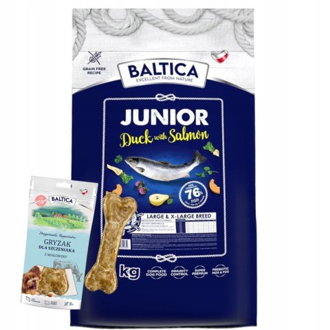 BALTICA JUNIOR DUCK & SALMON 12KG KACZKA Z ŁOSOSIEM karma dla szczeniąt