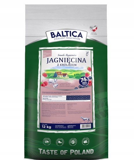 BALTICA SMAKI REGIONÓW Jagnięcina z królikiem M/L 12kg