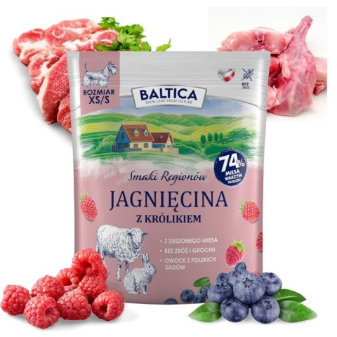 BALTICA SMAKI REGIONÓW Jagnięcina z królikiem XS/S 1kg BALTICA SMAKI REGION
