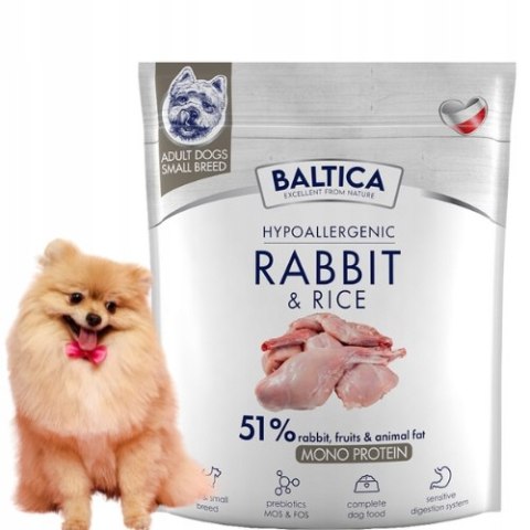 Baltica Adult Rabbit&Rice XS/S 1kg KARMA DLA MAŁYCH RAS KRÓLIK