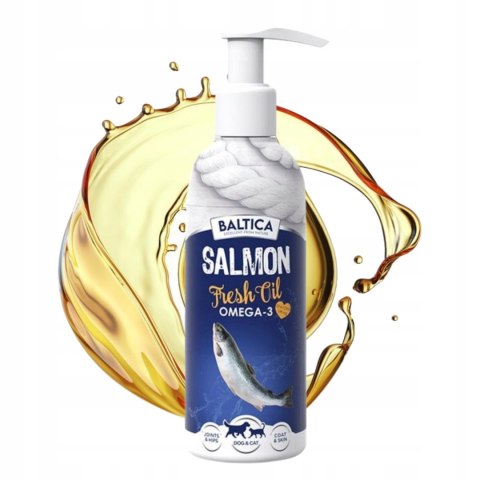 Baltica Salmon Fresh Oil 200ml olej z łososia dla psa i kota OMEGA-3
