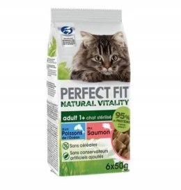 PERFECT FIT NATURAL VITALITY 6x50g MOKRA KARMA DLA KOTA Z RYBĄ W SOSIE