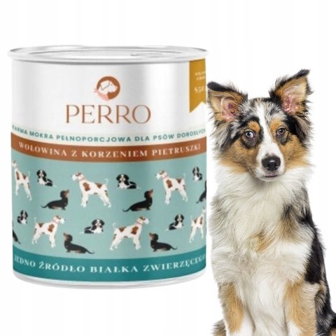 PERRO Puszka Wołowina z Korzeniem Pietruszki 850g karma monobiałkowa