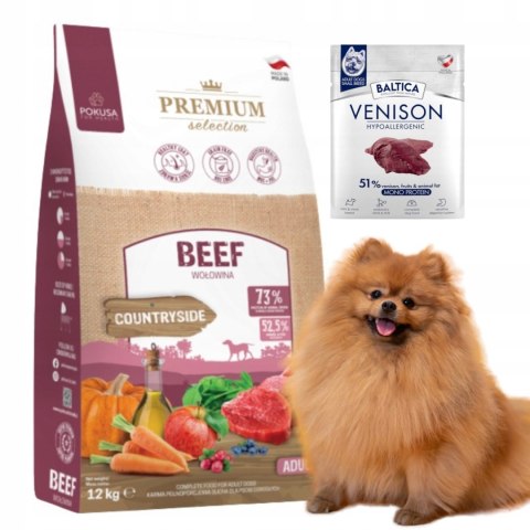 POKUSA BEEF ADULT 12KG + PROBKA BALTICA